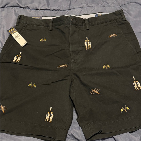 Polo Ralph Lauren Other - Polo by Ralph Lauren Black Embroidered Men’s Flat Front Shorts